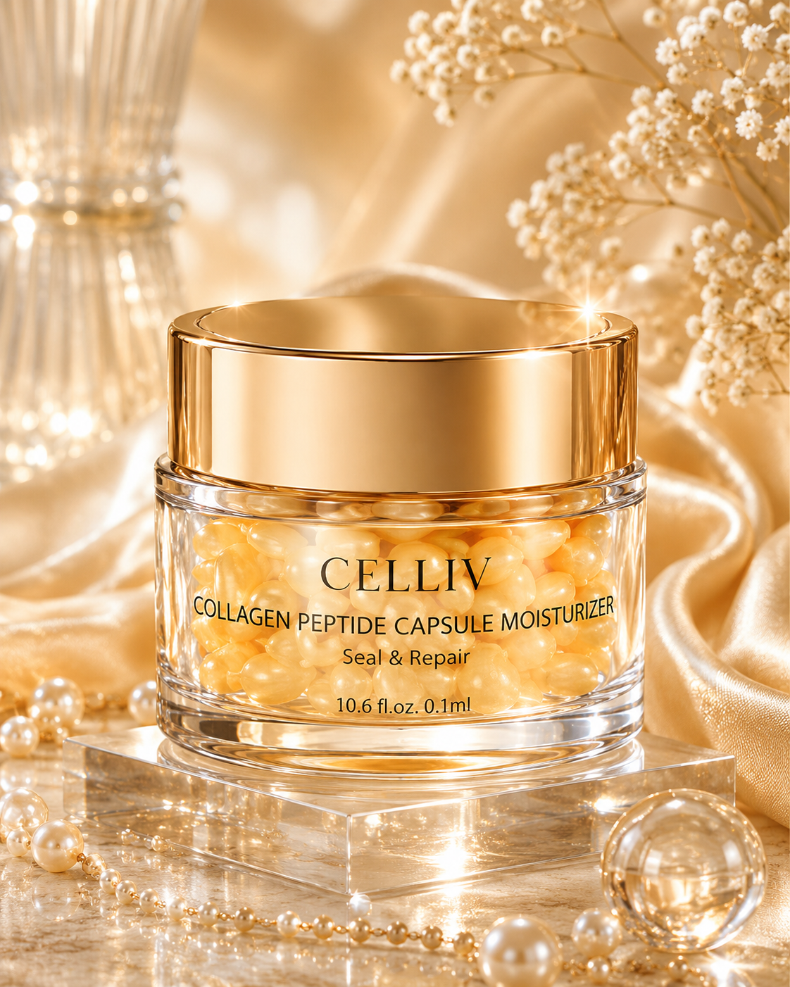 CELLIV Encapsulated Peptide Moisturizer campaign visual